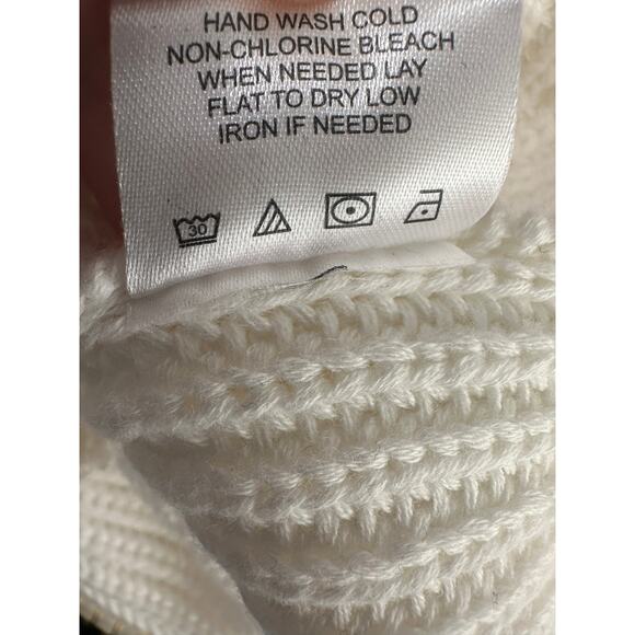 Unwine creamy white cotton FASHION long sleeves sweater size M - Picture 5 of 16